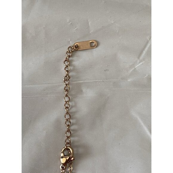 Heart and Crystal Rose Gold Chain Necklace - Picture 6 of 11